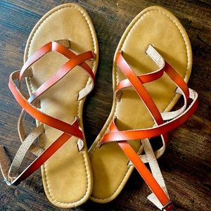They are cute brown strap sandals